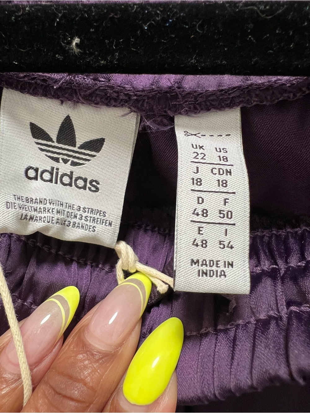 Adicolor Satin Wide Leg Track Pants- Size 18 - Picture 11 of 11
